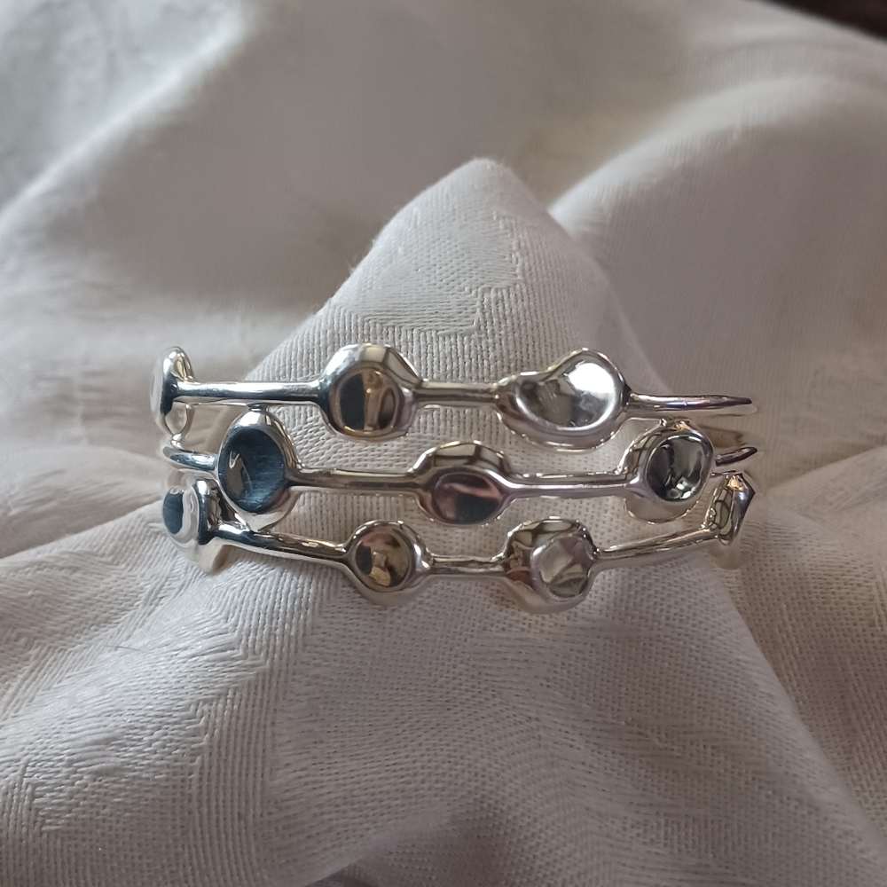 IPPOLITA Onda 3 Row Cuff Bracelet, Sterling Silver - Picture 4 of 13